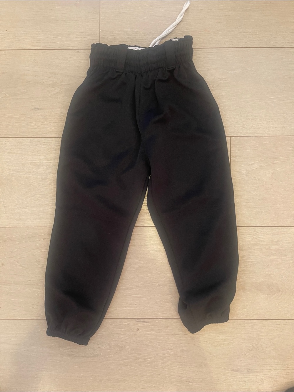 Kids Black Elastic Waist Jogger Pants